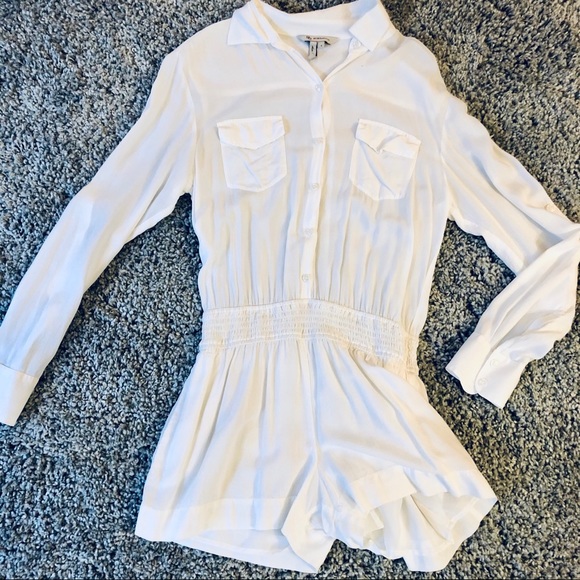 BCBGeneration Pants - BGBGeneration | White Long Sleeve Romper